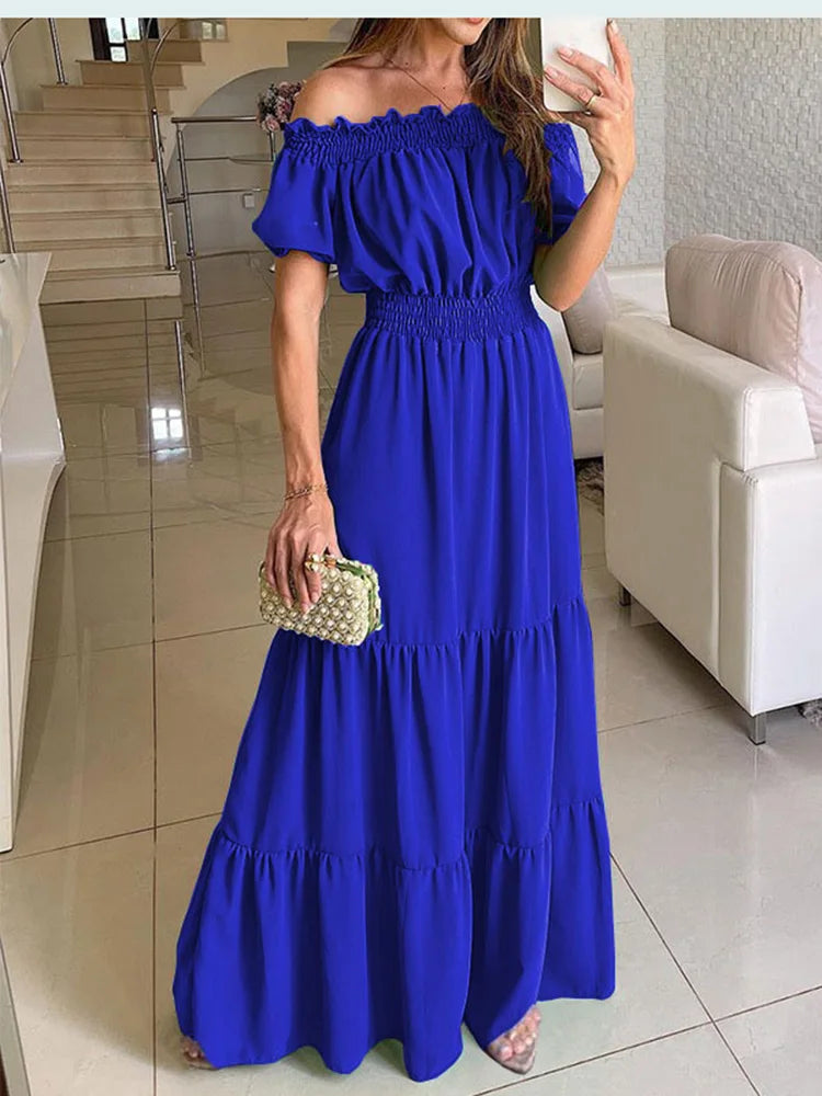 Vestido Longo Plissado Allaire