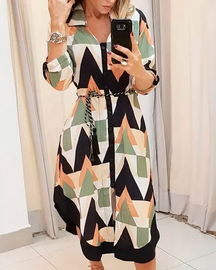 Vestido Midi Estampado Fiorela