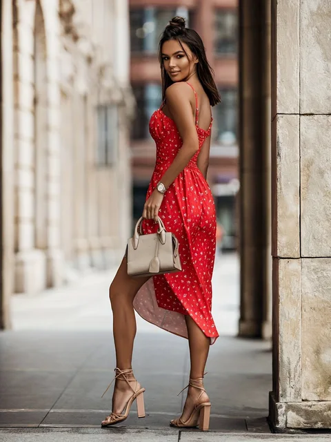 Vestido Midi Estampado Verona