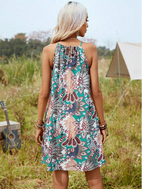 Vestido Curto Estampado Brunet