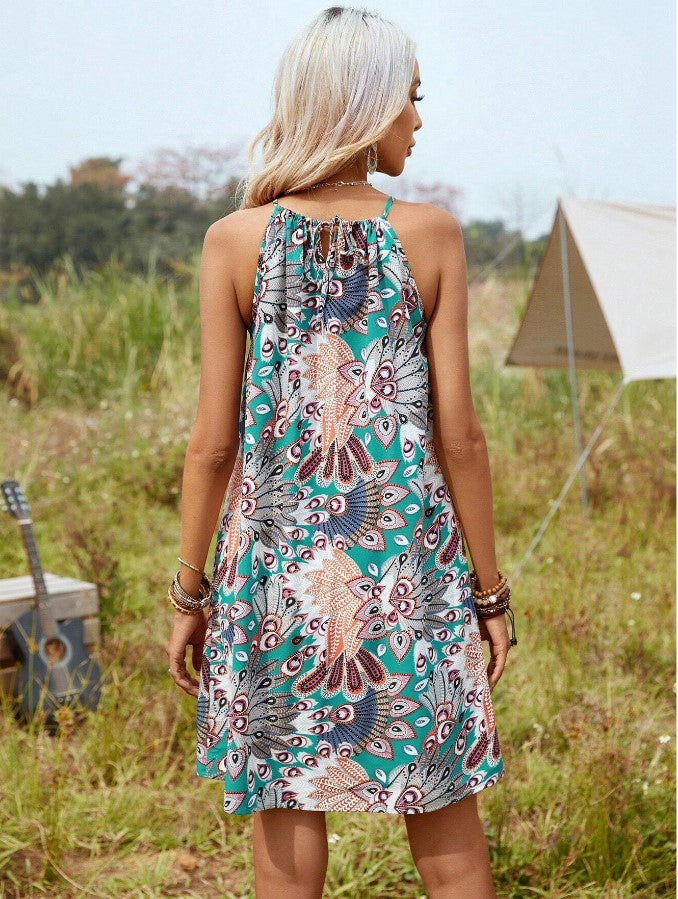 Vestido Curto Estampado Brunet