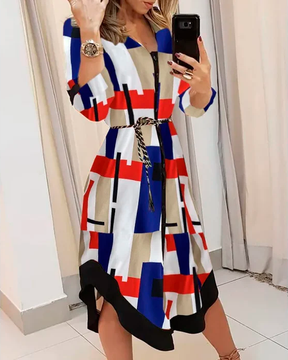 Vestido Midi Estampado Fiorela